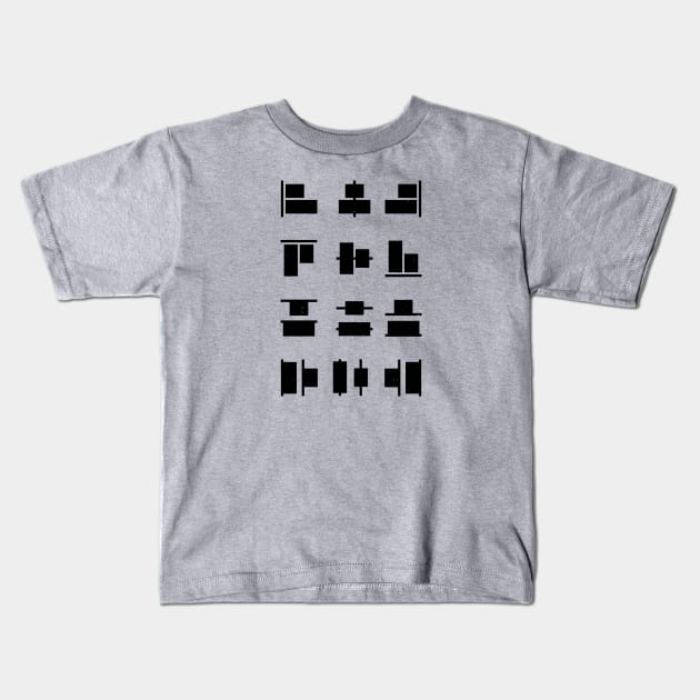 Graphic Design Alignment Kids T-Shirt by EA Design